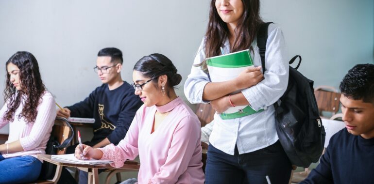 Students in a college with a sociology degree in Arkansas.