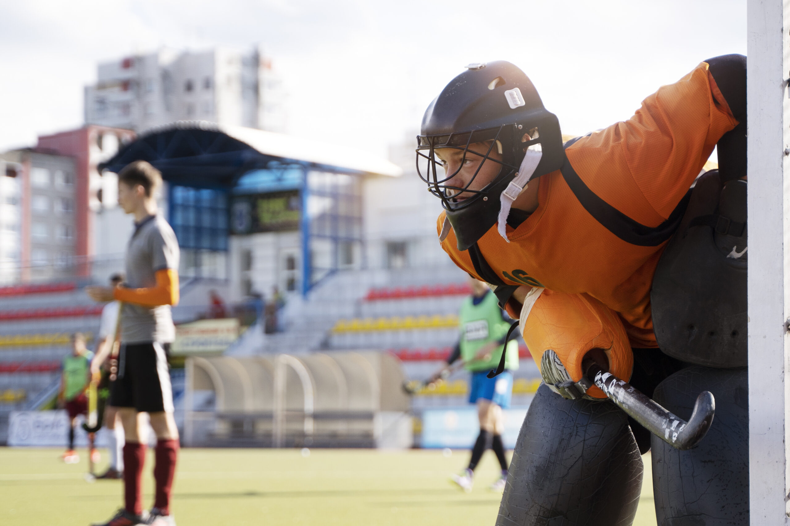 Field hockey player in college sports management career